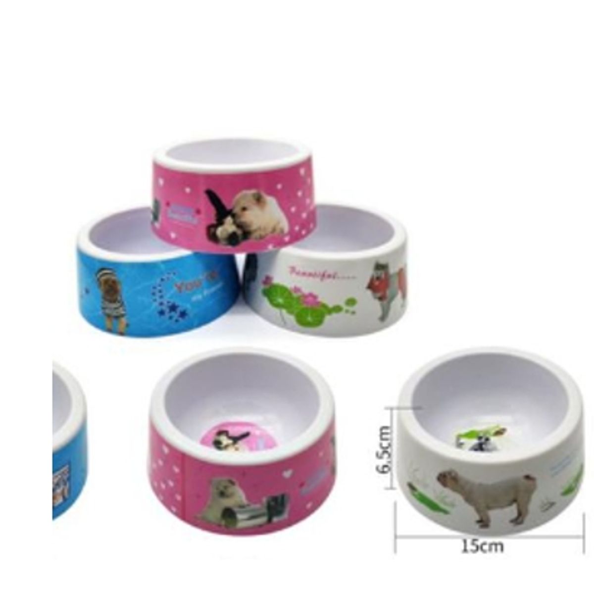 GENERICO - Bowl Para Perro Comida Colores Surtidos 15cm