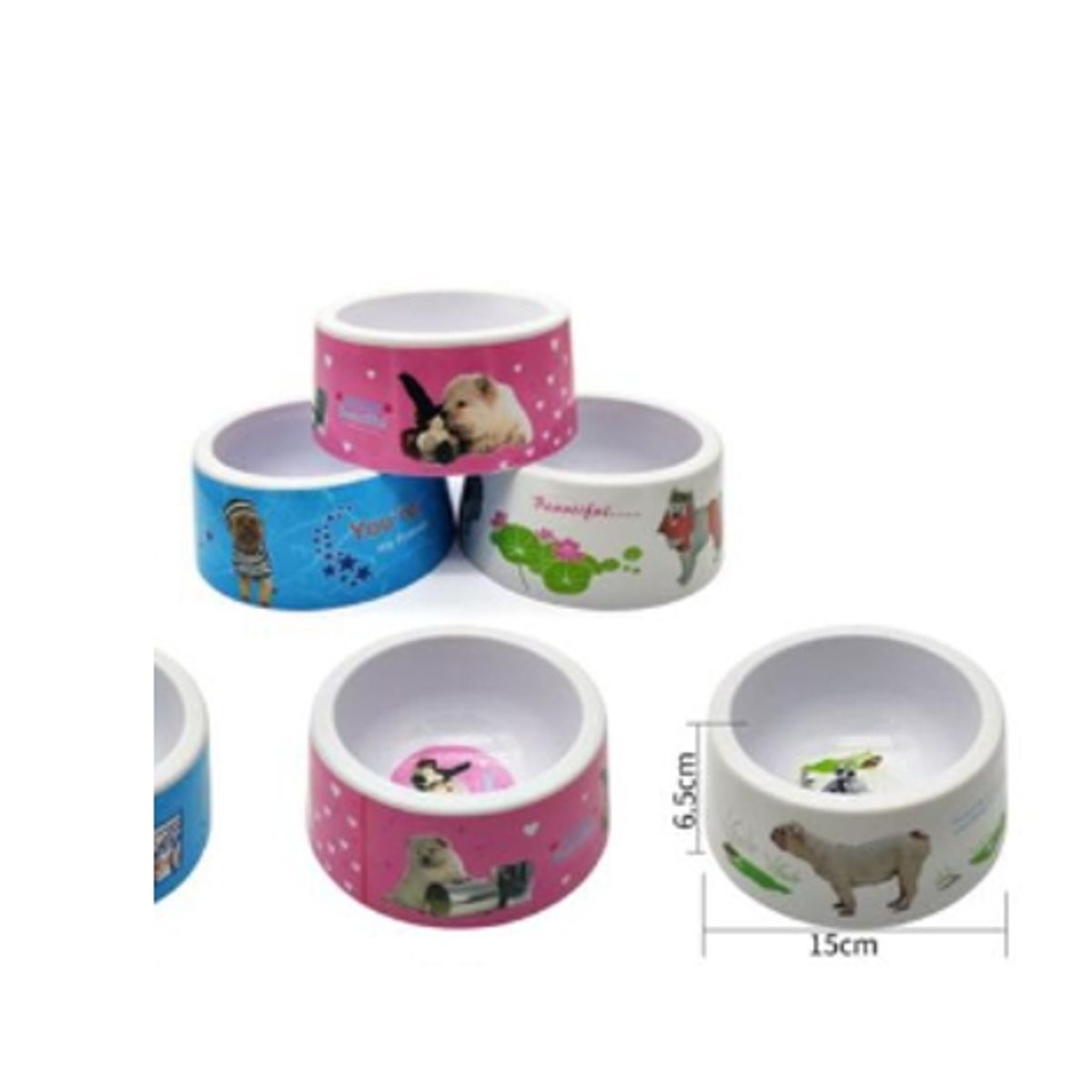 GENERICO - Bowl Para Perro Comida Colores Surtidos 15cm