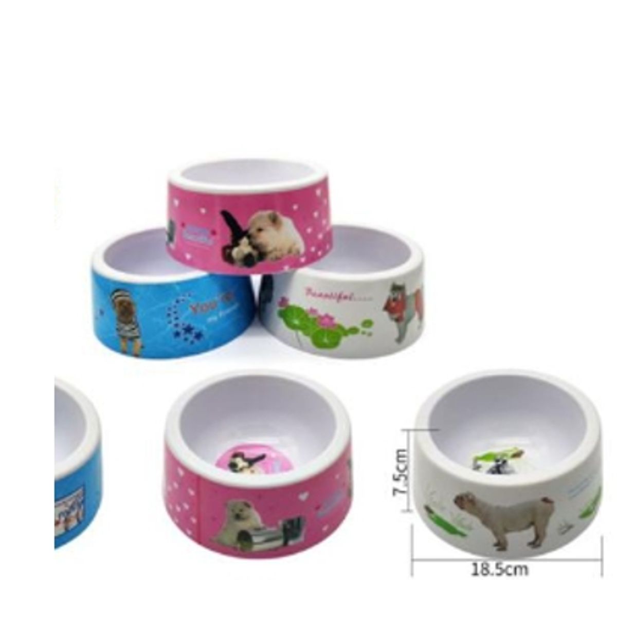 GENERICO - Bowl Para Perro Comida Colores Surtidos 18cm