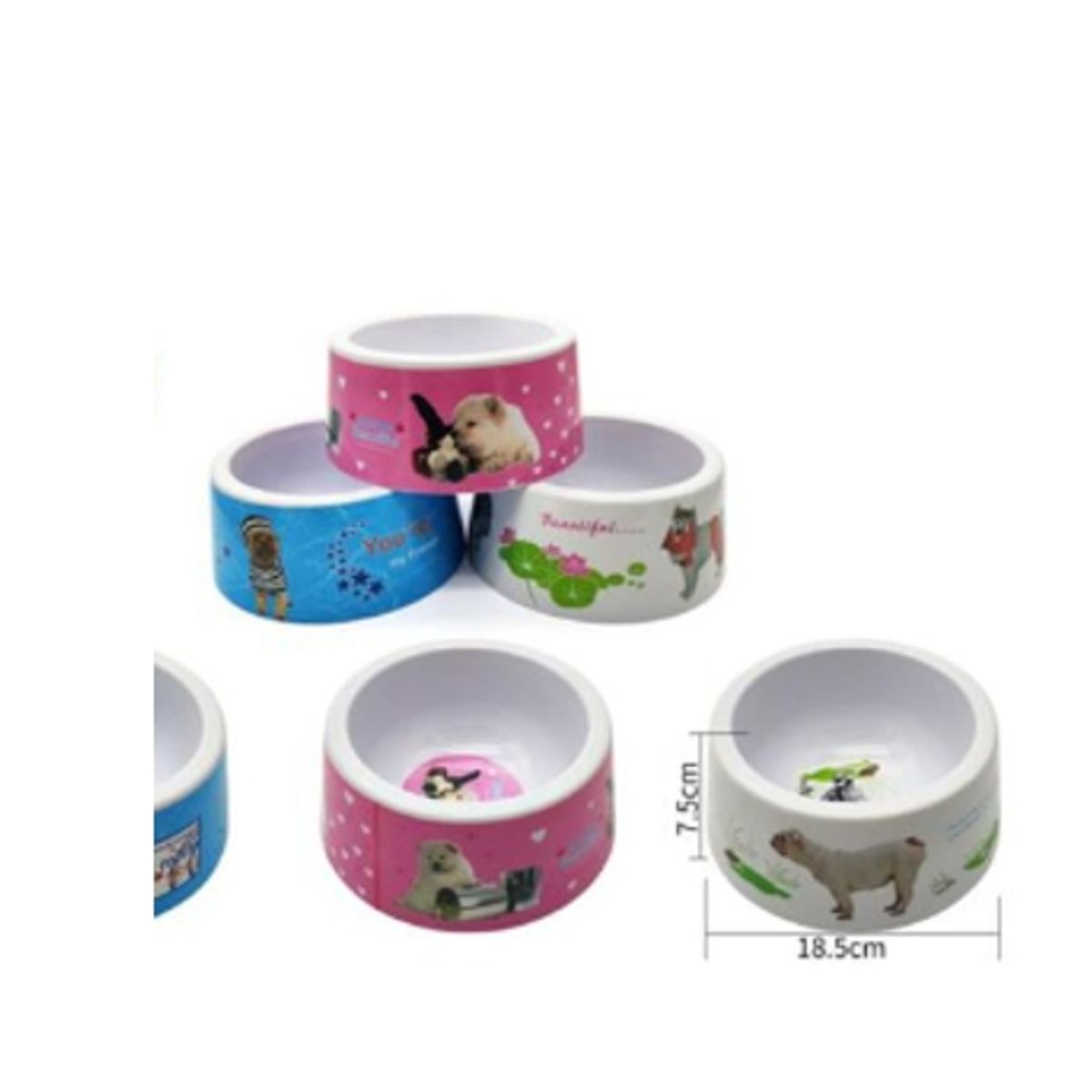 GENERICO - Bowl Para Perro Comida Colores Surtidos 18cm