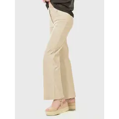 BOUS - Pantalón Ancho Gabardina Beige