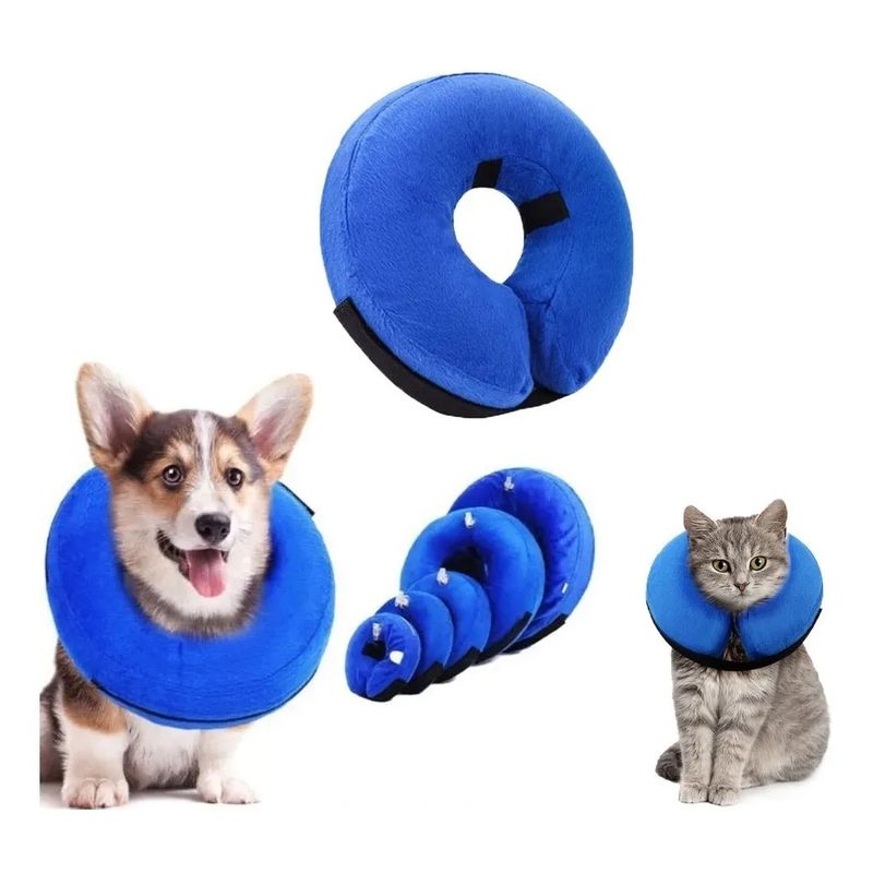 GENERICO - Collar Inflable Anti-mordidas Para Perros Y Gatos Elizabeth