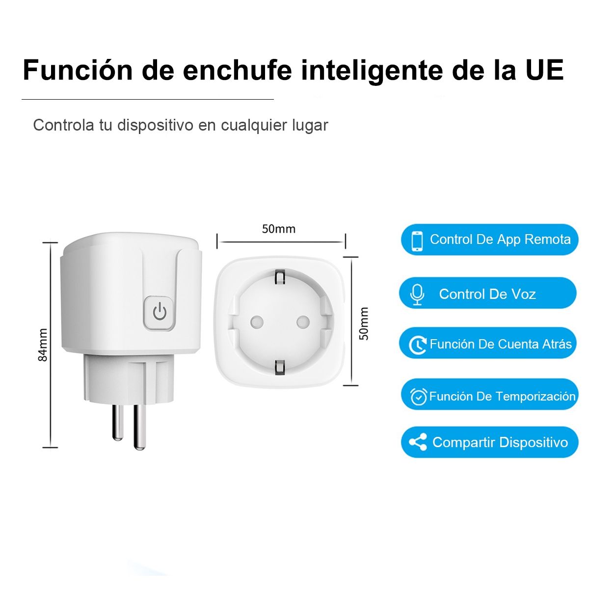 EDWINAYY - Enchufe Inteligente Wifi Domotica 10a Por Control App