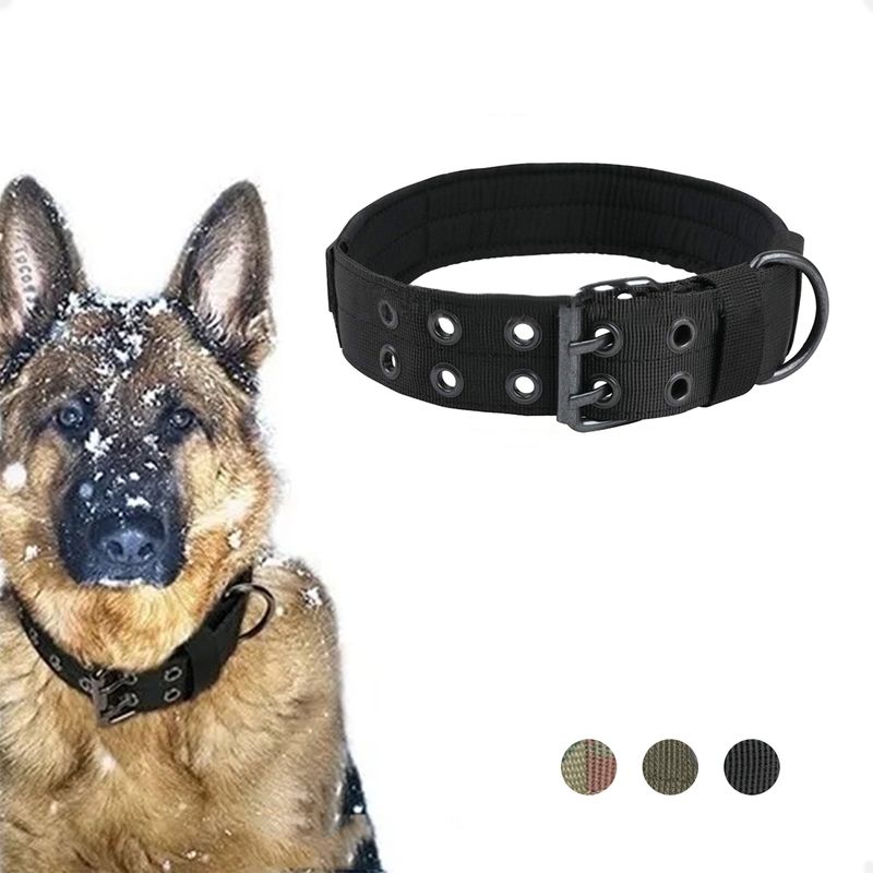 GENERICO - Collar Táctico Militar Para Perro Ajustable Hebilla Metalico