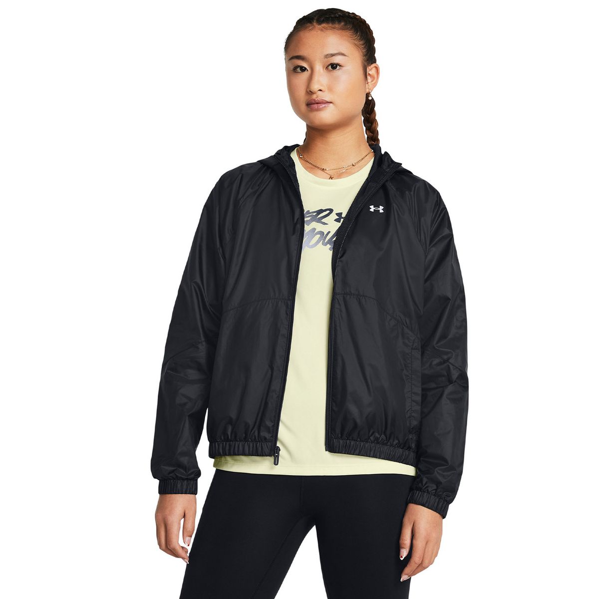 UNDER ARMOUR - Cortavientos Rival Sport para mujer Negro UNDER ARMOUR