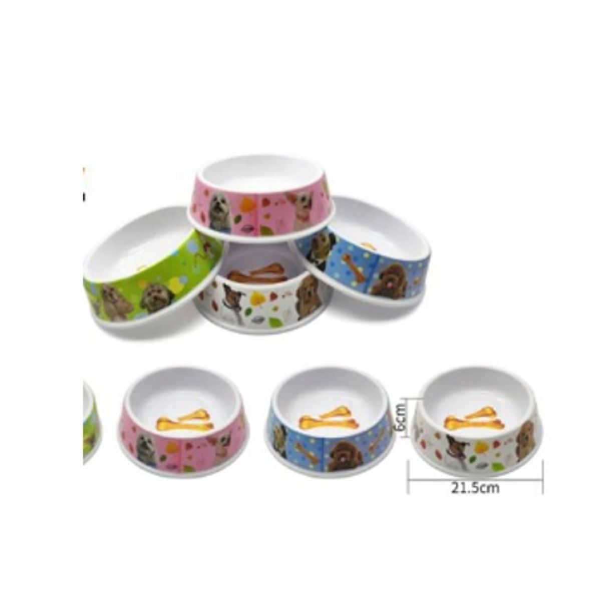 GENERICO - Bowl Para Perro Comida Colores Surtidos 21cm