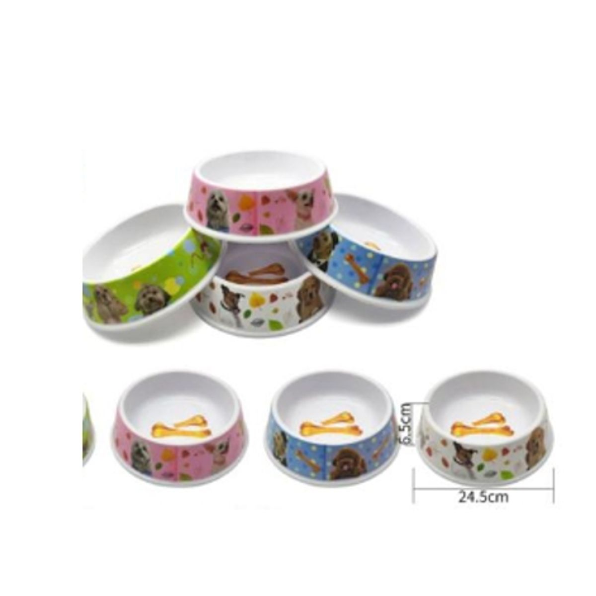 GENERICO - Bowl Para Perro Comida Colores Surtidos 24cm