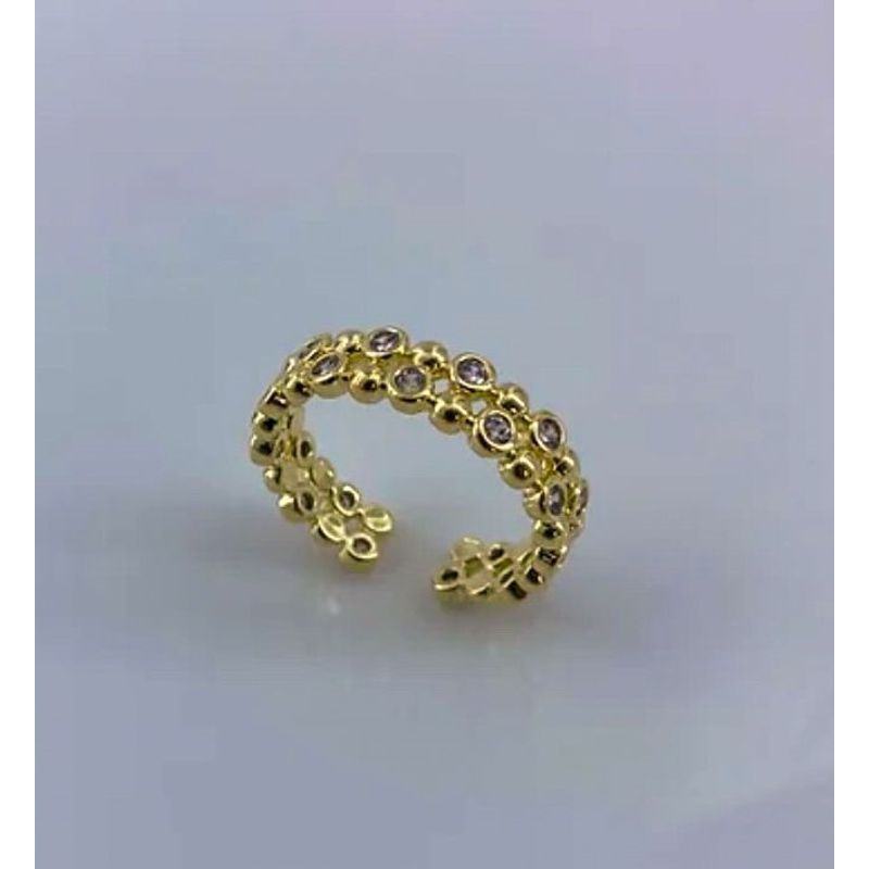 GENERICO - Anillo Mirabella ajustable bañado en oro 18k