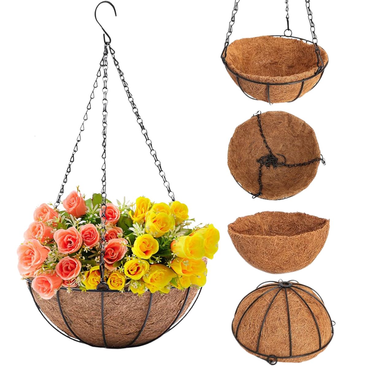 GENERICO - Macetero Colgante De Fibra De Coco Maceta De Plantas Grande