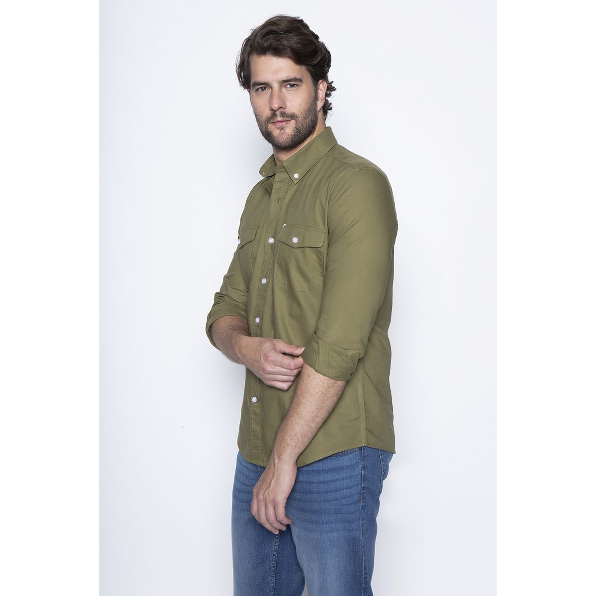 NEW MAN - Camisa Redditch Beige New Man