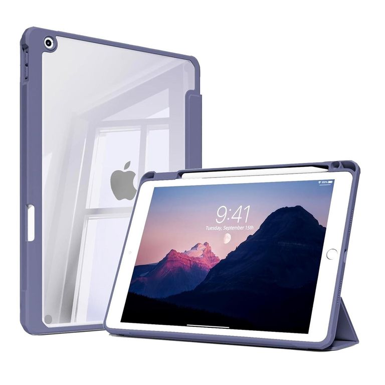 Estuche Funda Smart Case Espacio Lapiz iPad - Negro - 10.2" - Azul - 10.2"