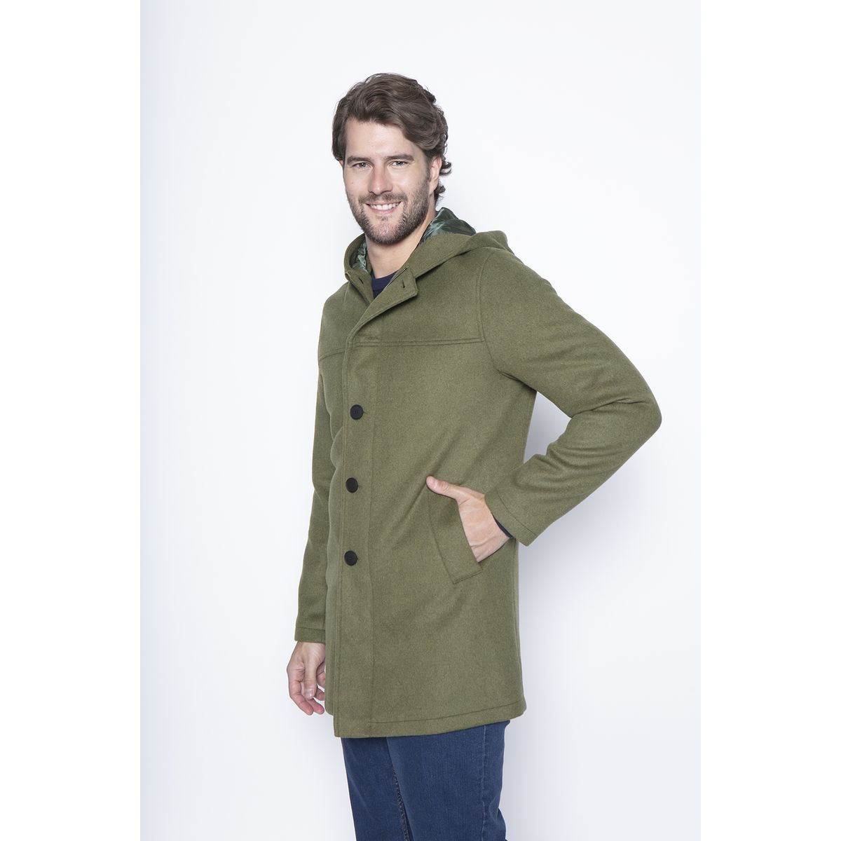 NEW MAN - Abrigo Prunge Beige New Man