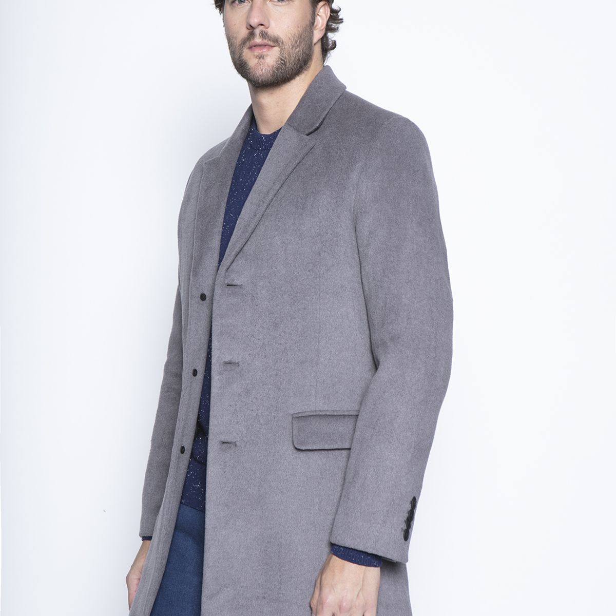 NEW MAN - Abrigo Prince Gris New Man