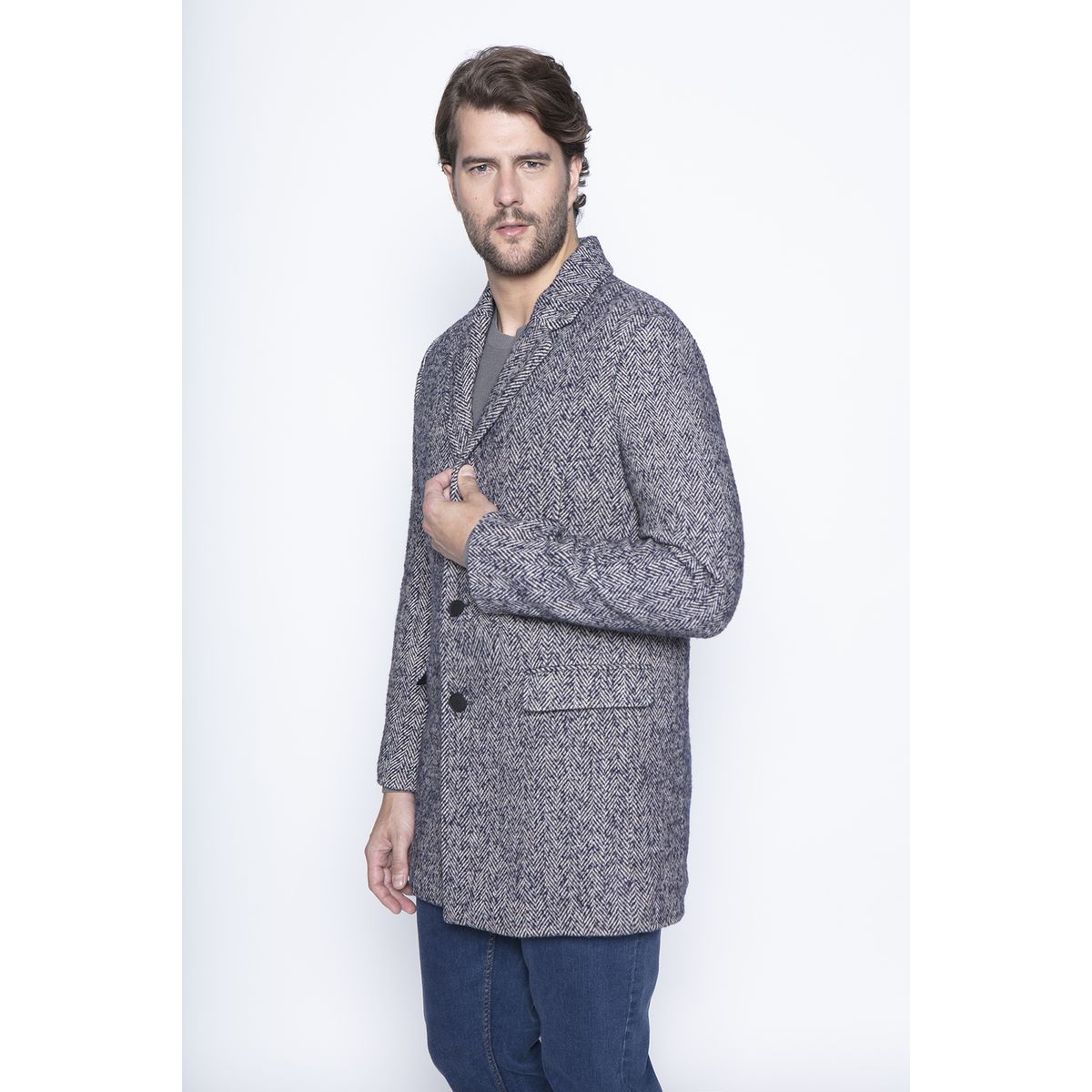 NEW MAN - Abrigo Prom Azul New Man