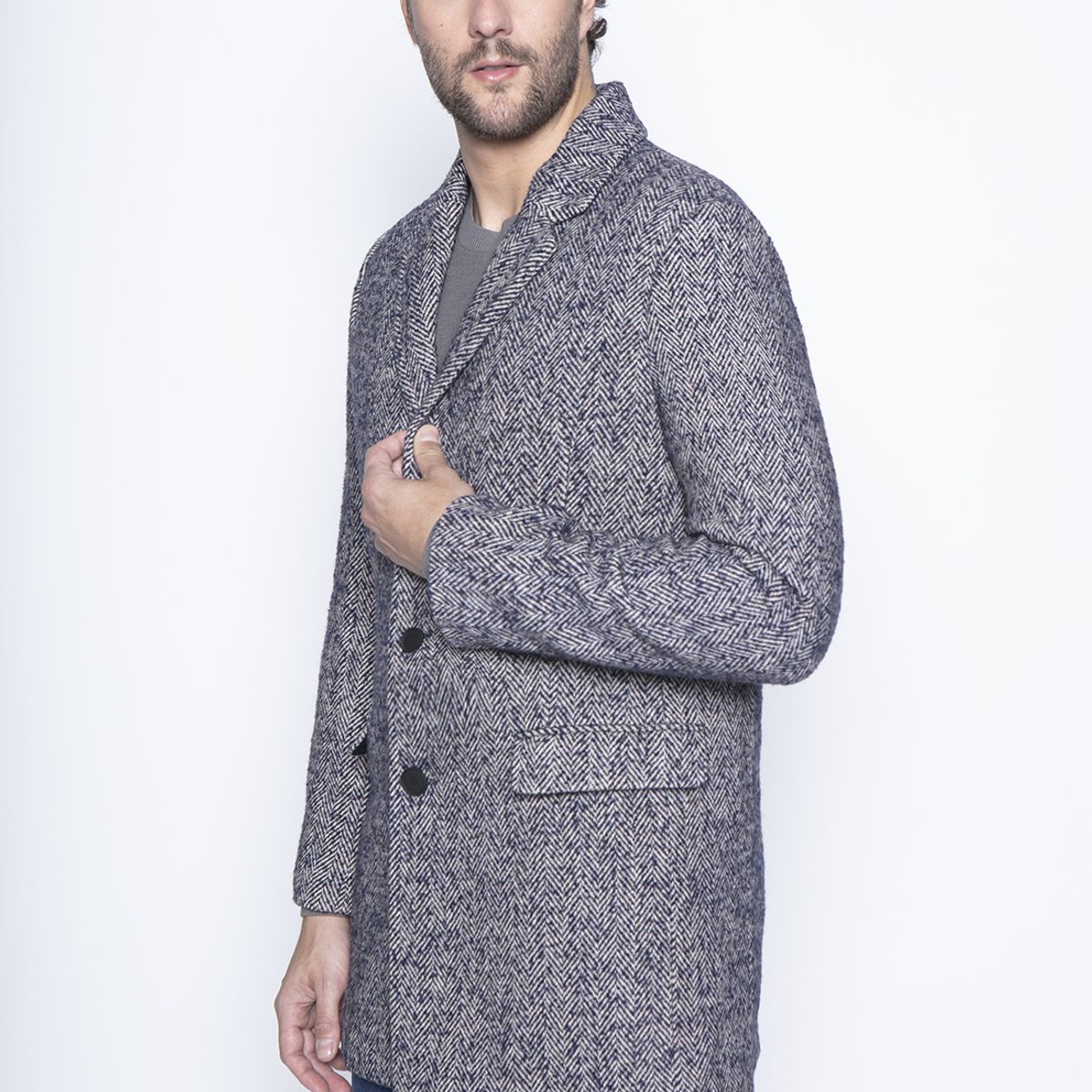 NEW MAN - Abrigo Prom Azul New Man