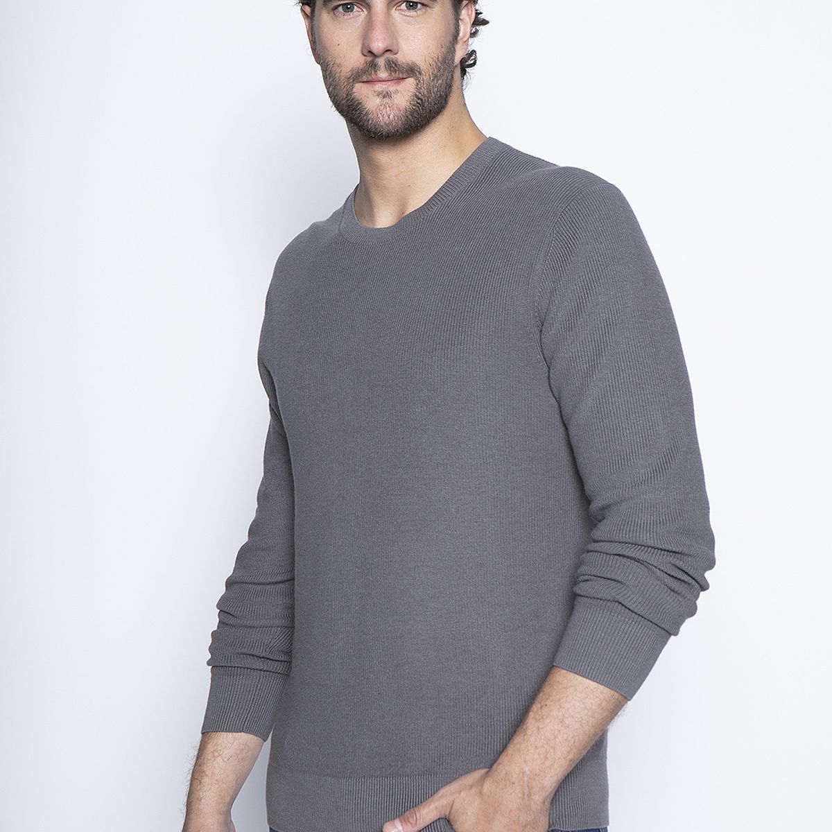 NEW MAN - Sweater Tallin Gris New Man