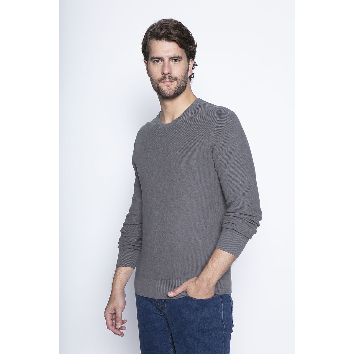 NEW MAN - Sweater Tallin Gris New Man