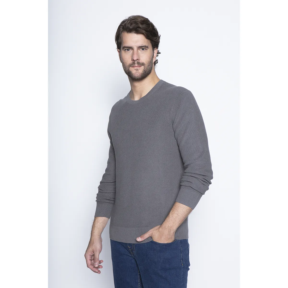 NEW MAN - Sweater Tallin Gris New Man