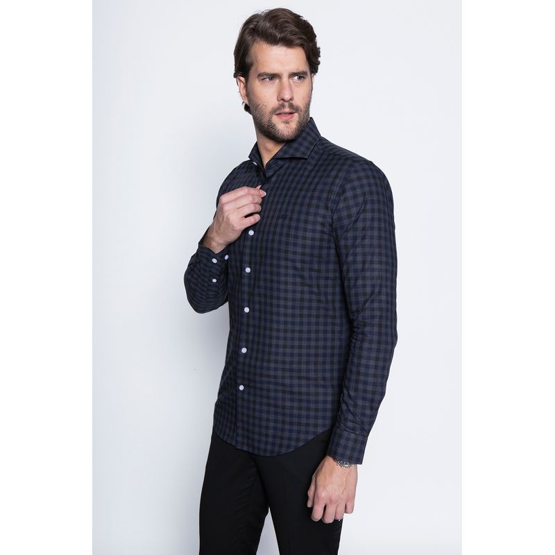 NEW MAN - Camisa Reading Azul New Man