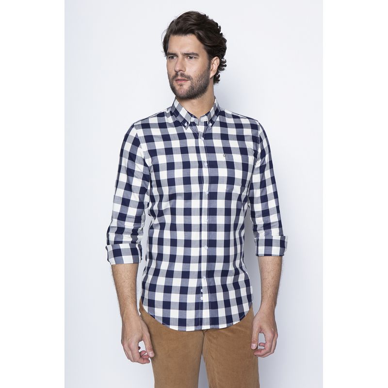NEW MAN - Camisa Carmarthen Azul New Man