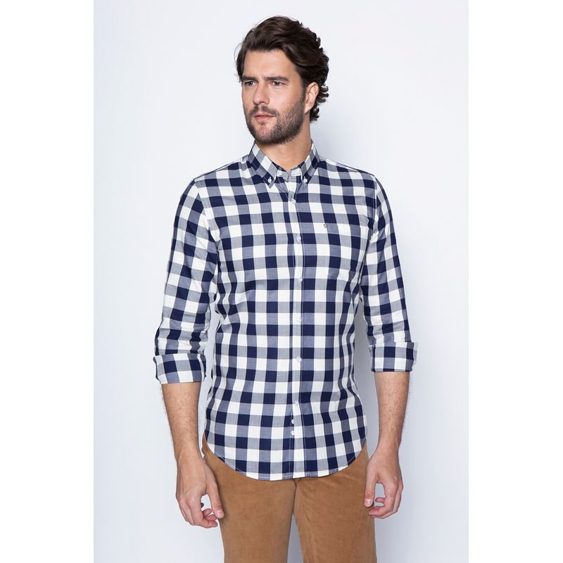 NEW MAN - Camisa Carmarthen Azul New Man