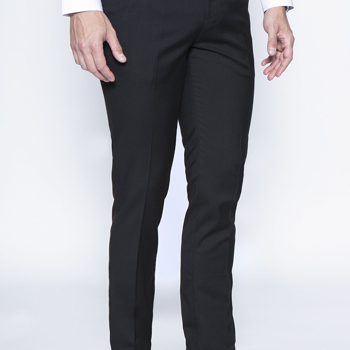NEW MAN - Pantalon Suit Calamo Negro New Man