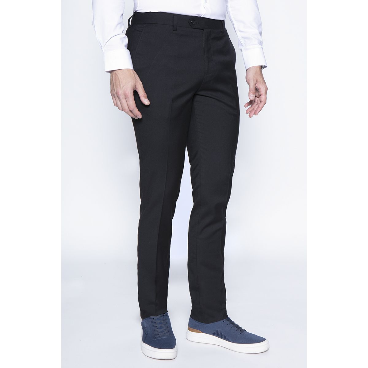 NEW MAN - Pantalon Suit Calamo Negro New Man