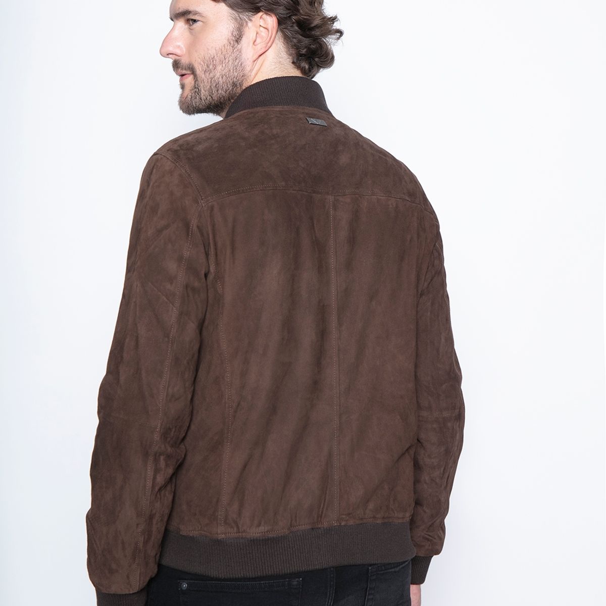 NEW MAN - Chaqueta Cenital Leather Café New Man
