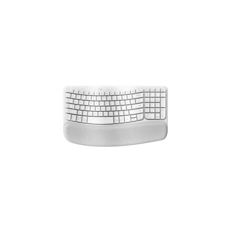 LOGITECH - Teclado Logitech WAVE KEYS Ergonómico Inalámbrico Blanco LOGITECH