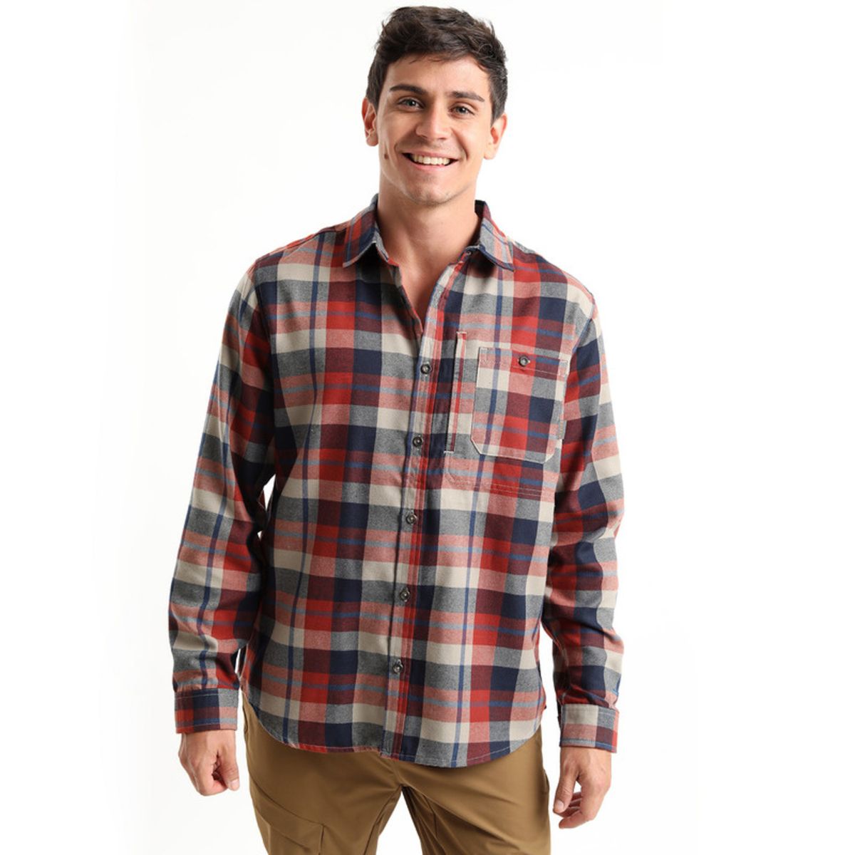 KANNU - Camisa Leñadora Fitz Roy Hombre Arena KANNU