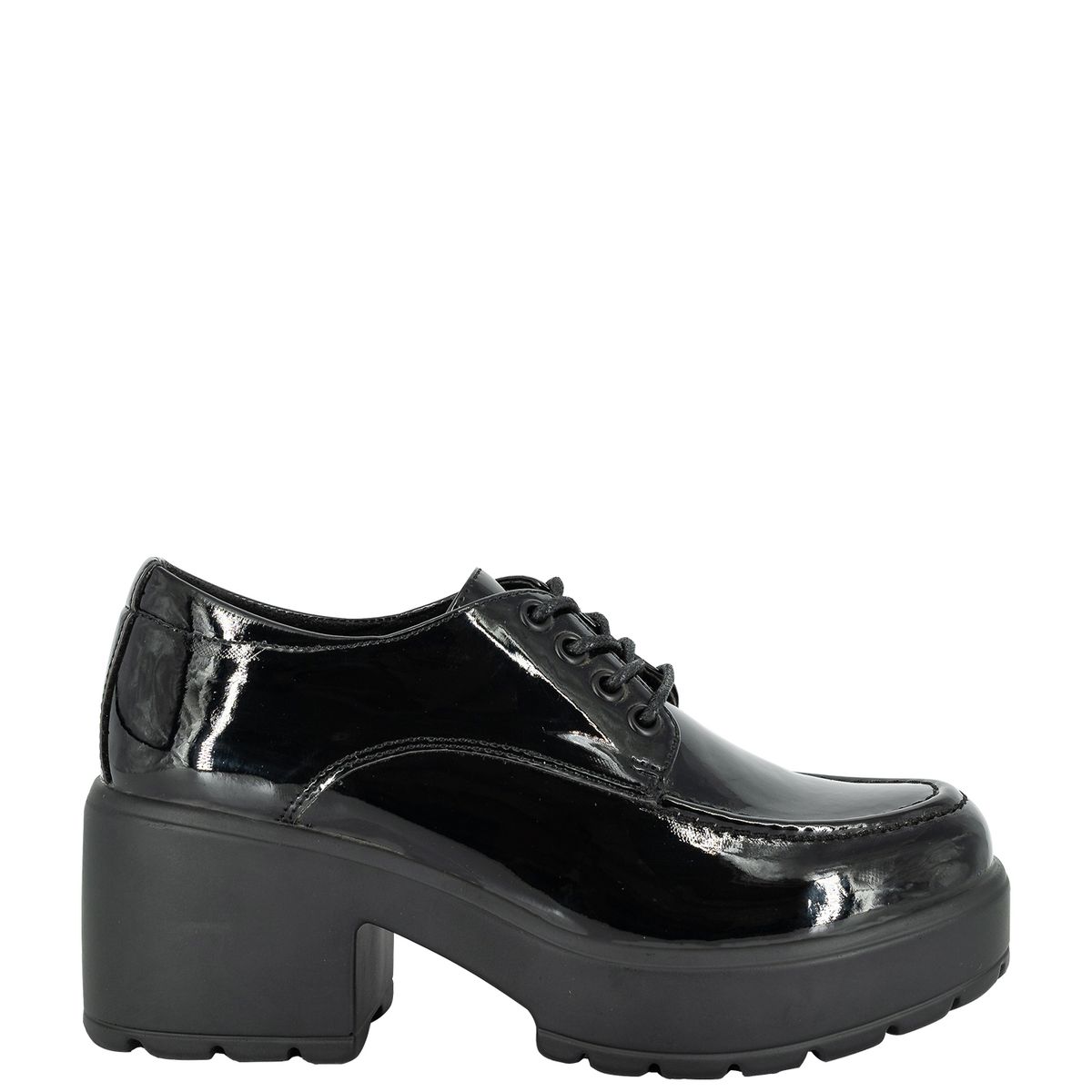 ALQUIMIA - Mocasin Mujer Negro Charol Loan Alquimia