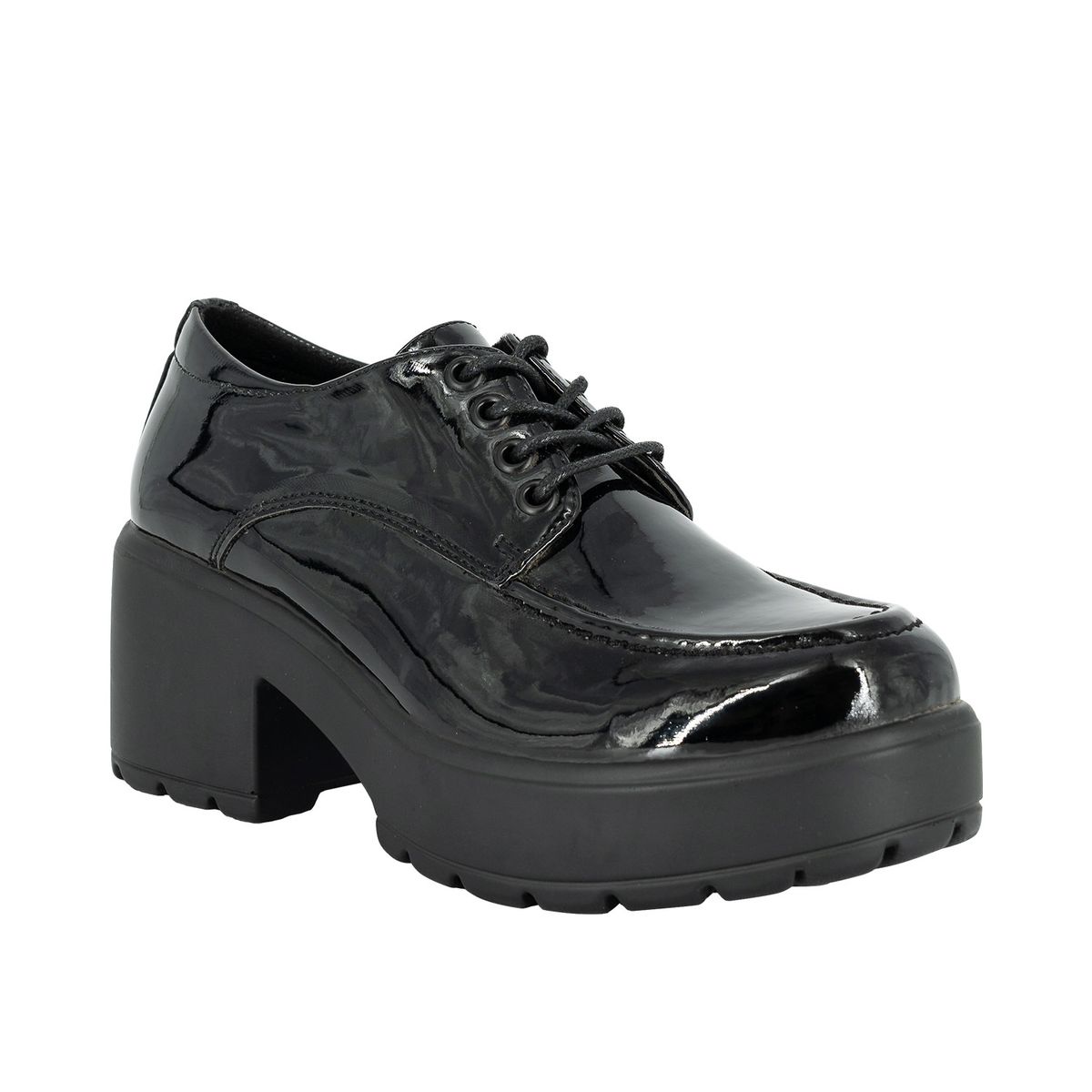 ALQUIMIA - Mocasin Mujer Negro Charol Loan Alquimia