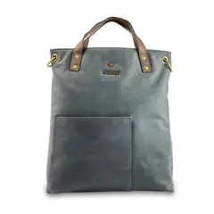 GINO RODINIS - Tote Bag 2201 Azul/Marrón