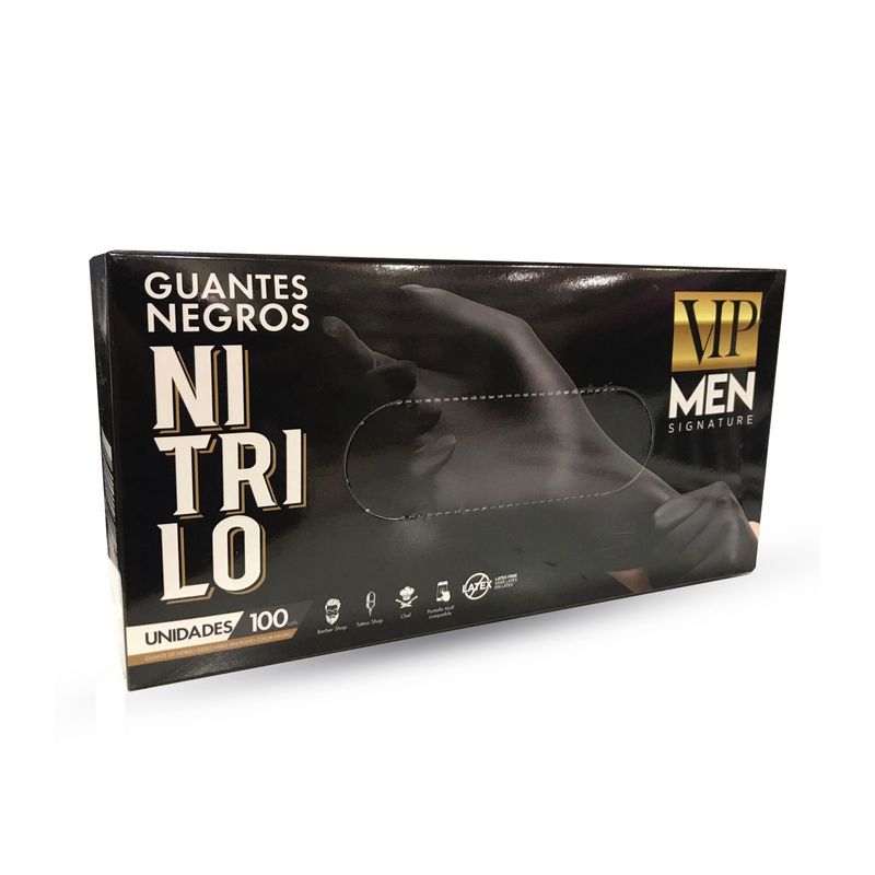 GENERICO - Guantes Nitrilo Negro L 100 Unidades - Vip Men Signature