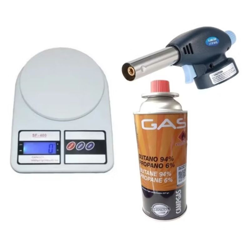 GENERICO - Set Balanza De Cocina + Soplete Gas