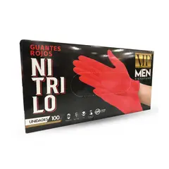 GENERICO - Guantes Nitrilo Rojo M 100 Unidades - Vip Men Signature