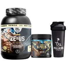 PALIKOS FITNESS - Proteina Zeus Complex 1kg Creatina apolo 300g Shaker Vainilla