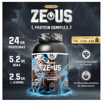 Imagen 2 del producto Proteina Zeus Complex 1kg Creatina apolo 300g Shaker Cappuccino