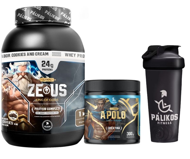 Proteina Zeus Complex 1kg Creatina apolo 300g Shaker Cookies