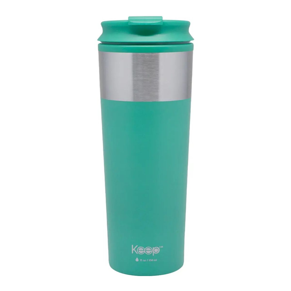 KEEP - Mug Metálico Boquilla Keep 450ml Café Té Mate  color celeste