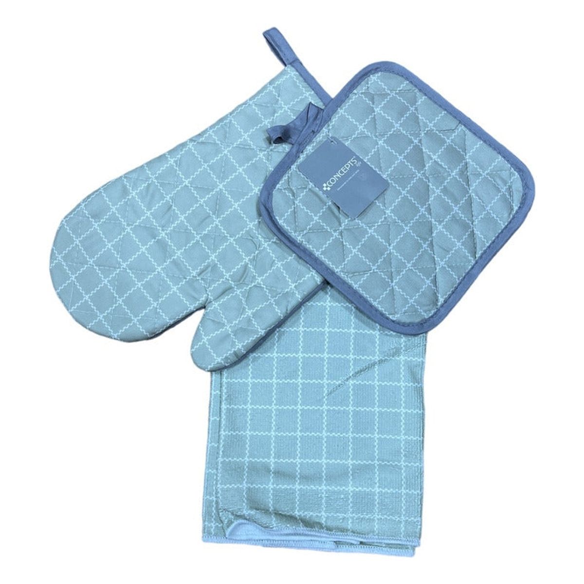 KEEP - Pack Guantes Manopla Paño Aislante Cuadrado Paño Parrilla