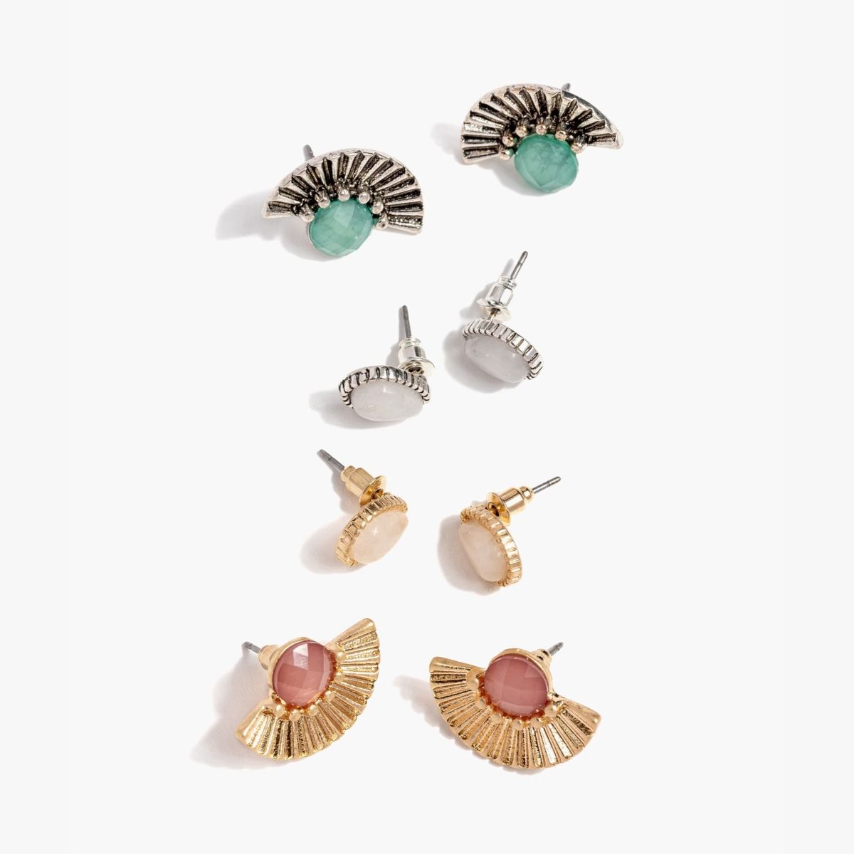 LOUNGE - Set Aros Mujer Gotas Étnicos Dorado