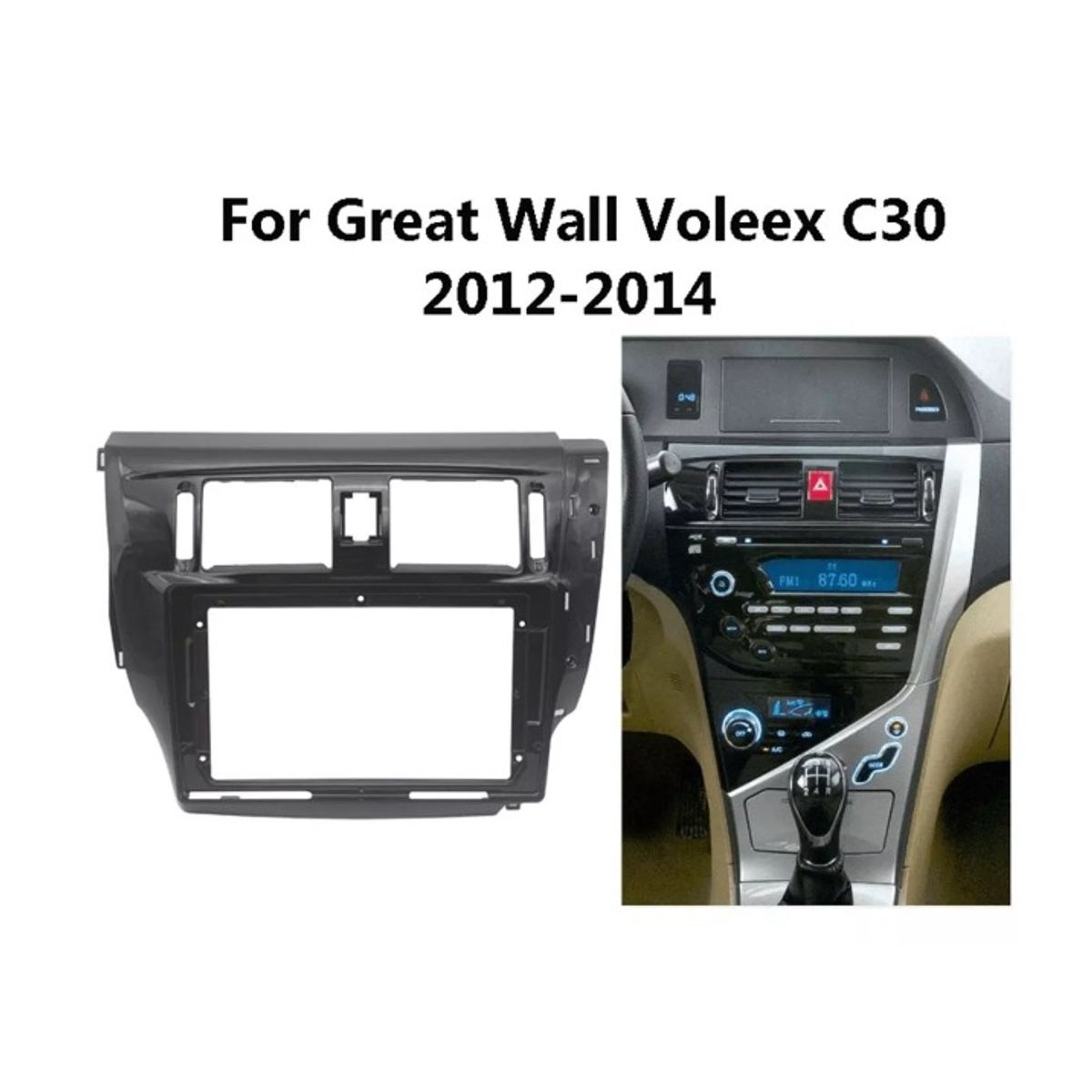 GENERICO - Adaptador Radio Bisel Great Wall C30 2010 - 2014 Para 9 PuLG