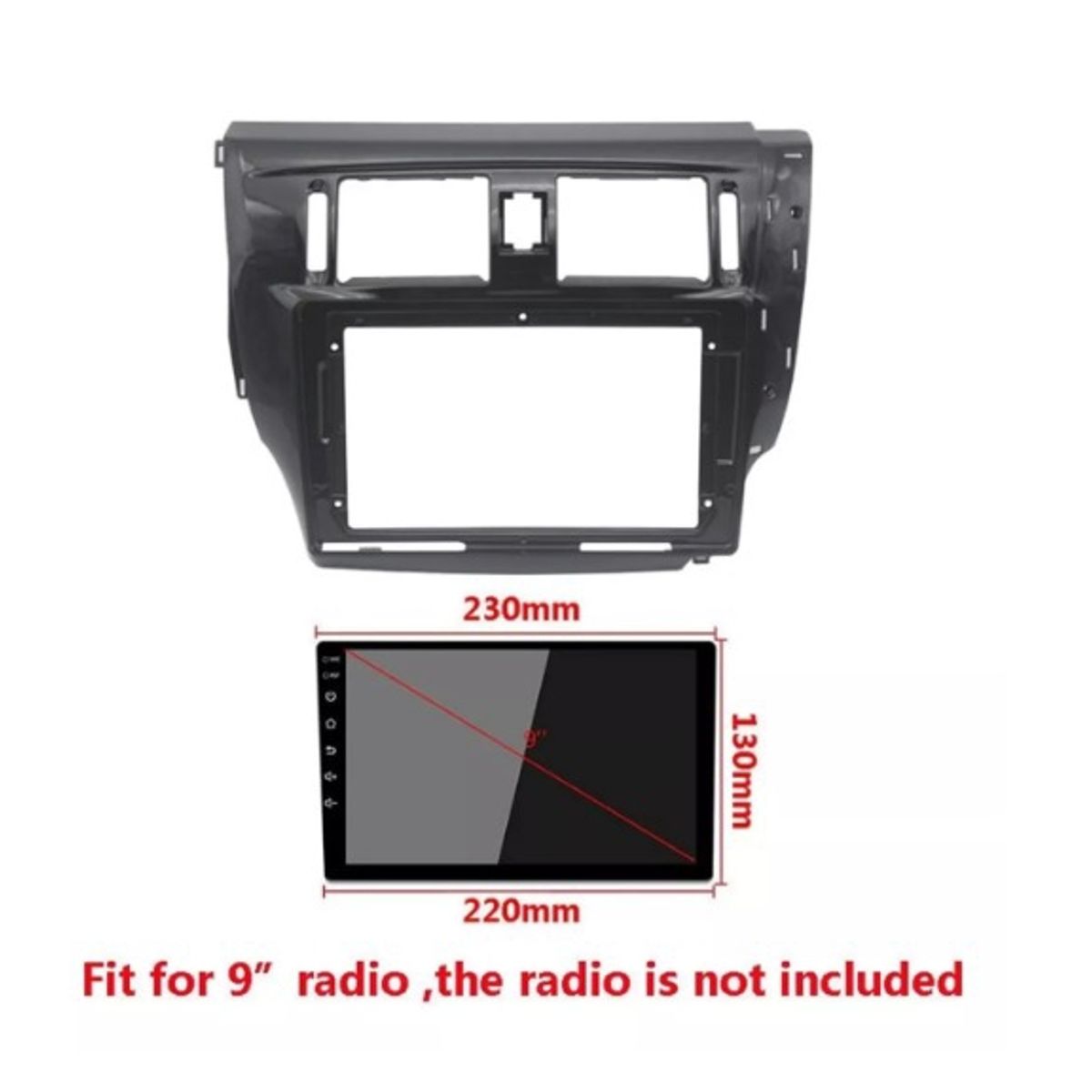 GENERICO - Adaptador Radio Bisel Great Wall C30 2010 - 2014 Para 9 PuLG