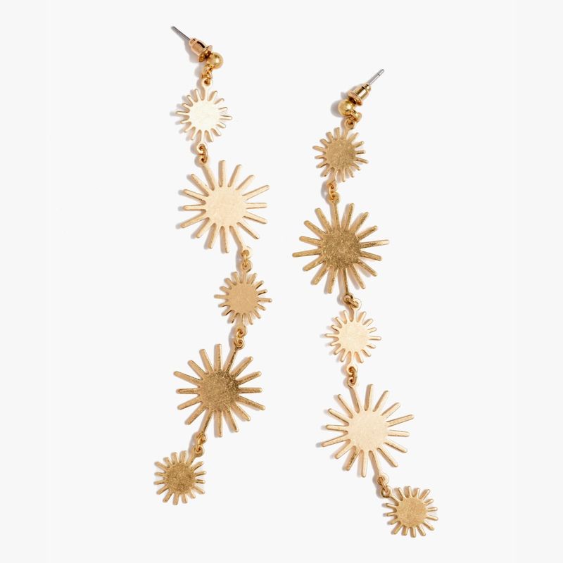 LOUNGE - Aros Mujer Soles Dorado