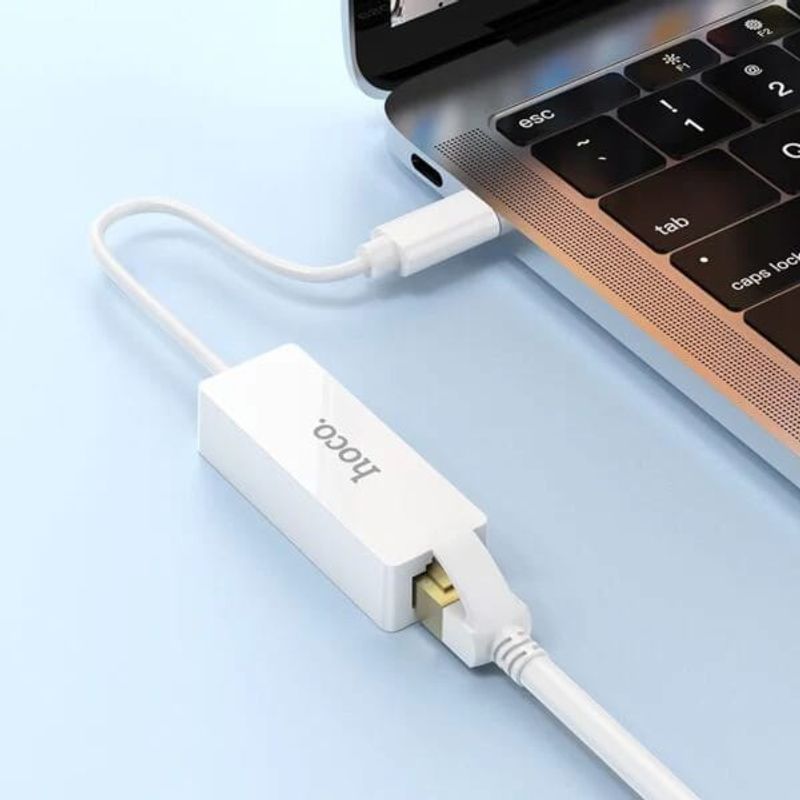 GENERICO - Adaptador TIPO C para CABLE DE RED LAN - RJ45 Hoco Ua22
