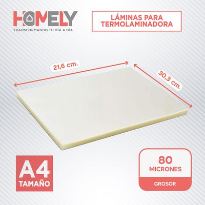 Imagen 2 del producto Láminas Termolaminadora A4 100 Micas Plastificadoras 22x30