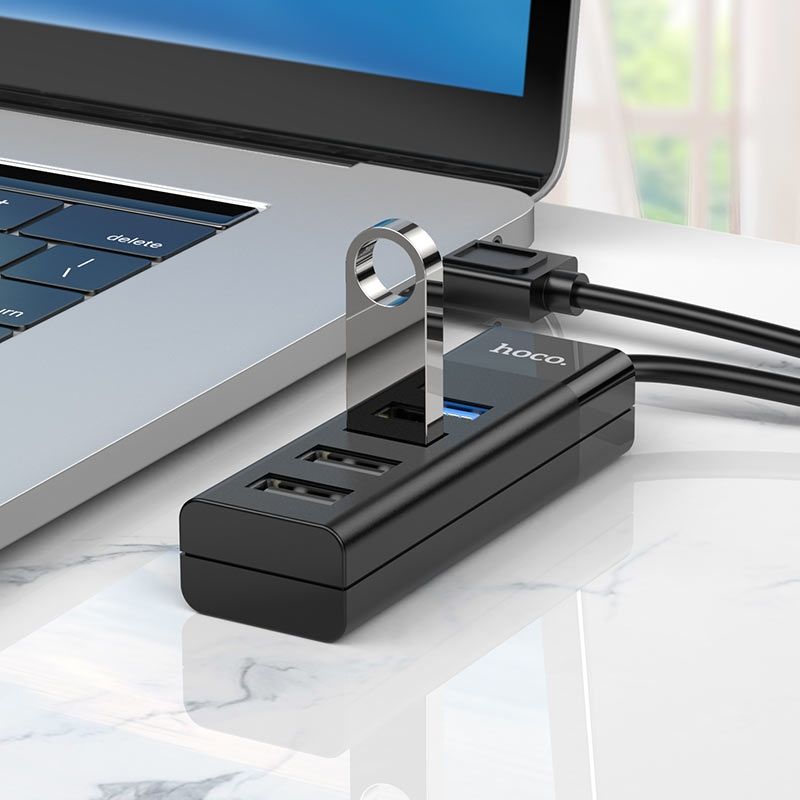 GENERICO - Adaptador HUB USB 4 EN 1 HOCO HB25