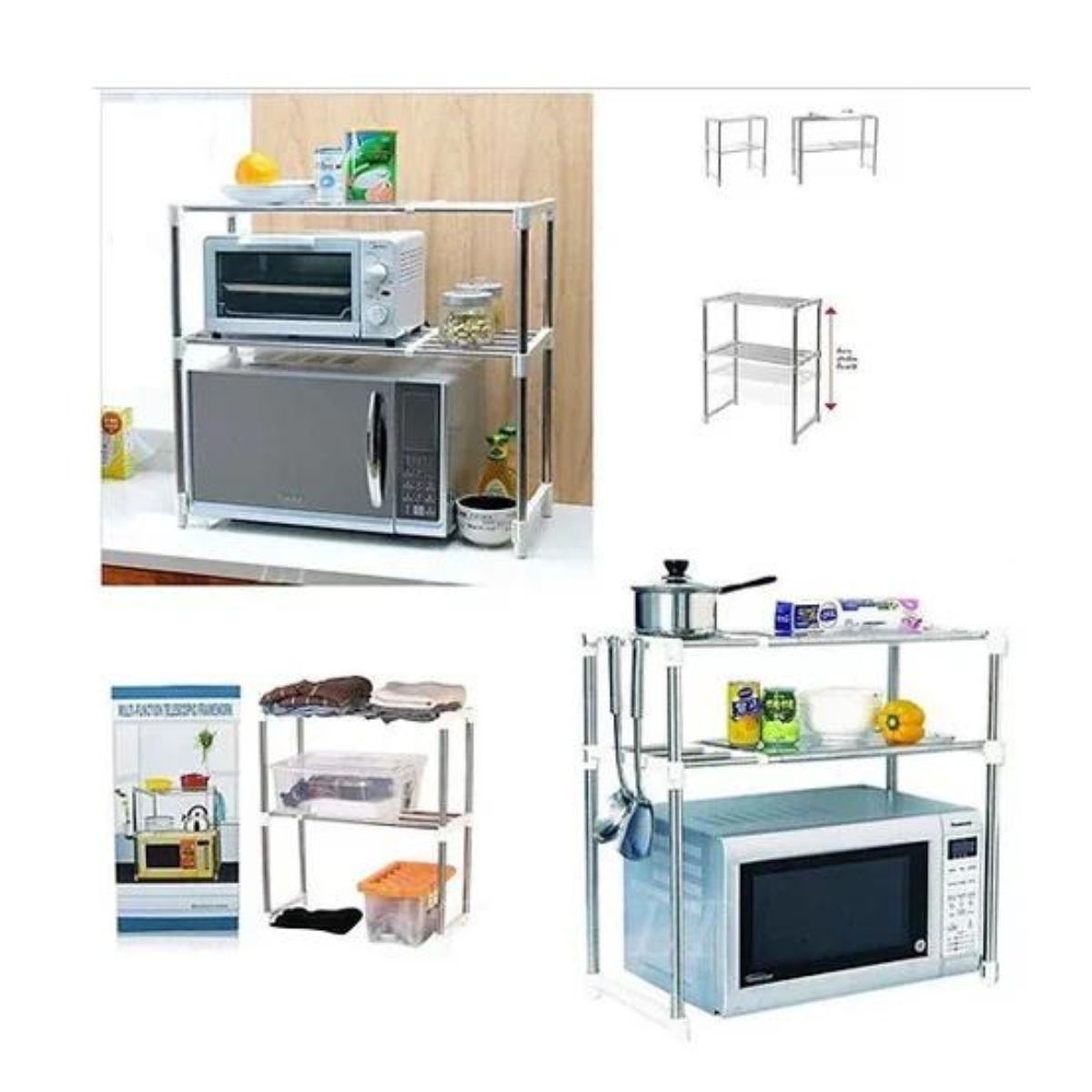 GENERICO - Organizador Triple de Acero para Microondas