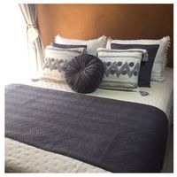 Set Piecera Plush + 2 Fundas Boho 2 Pzas. o King Mod. Marruecos